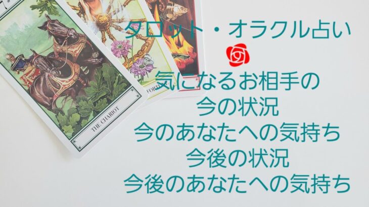 💗タロット・オラクル占い💗気になるお相手の今の状況と今のあなたへの気持ち　今後の状況と今後のあなたへの気持ち