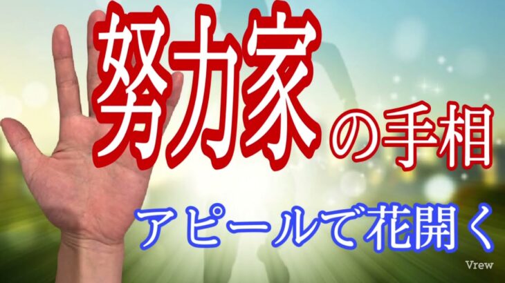 コツコツ積み上げた先に道が開ける人の手相