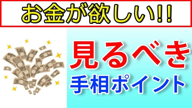 【手相占い】お金が欲しい！そんな時に見つけたい金運が爆発する手相【手相鑑定 vol.184】