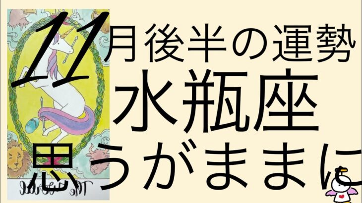 #星座別#タロット占い#水瓶座【11月後半の運勢】みずがめ座　思うがままの方向に進んで！超細密✨怖いほど当たるかも知れない😇