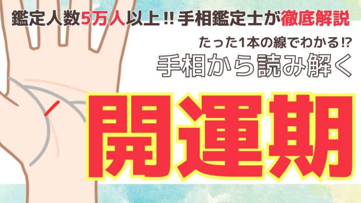 《有料級》たった1本の線が意味する！開運期とは！？手相を徹底解説【手相鑑定】～質問返し～