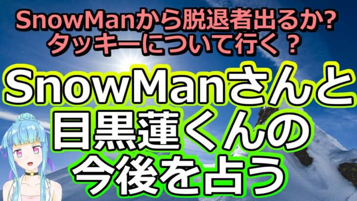 【リクエスト占い】意外な結果が! SnowManの目黒蓮くんと、SnowManさんの今後を占ってみた【彩星占術】