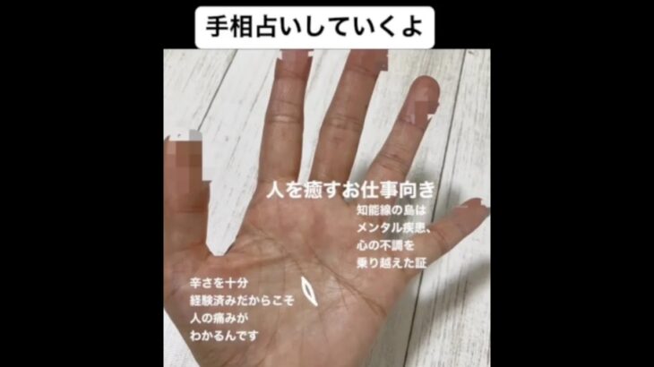 ✋手相占いしていくよ🔮 人を癒すお仕事向き💕