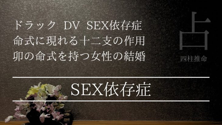 依存症  DV が明確に命式に現れる