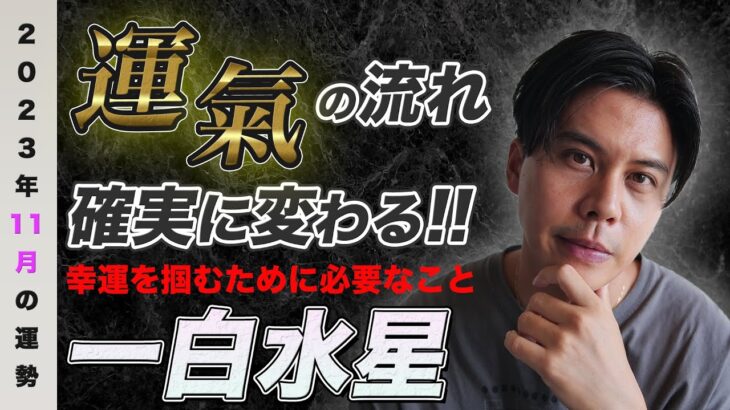 【占い】2023年11月一白水星の運勢『幸せを手にする準備はできてる？運気の流れが変わります』#開運 #風水 #九星気学