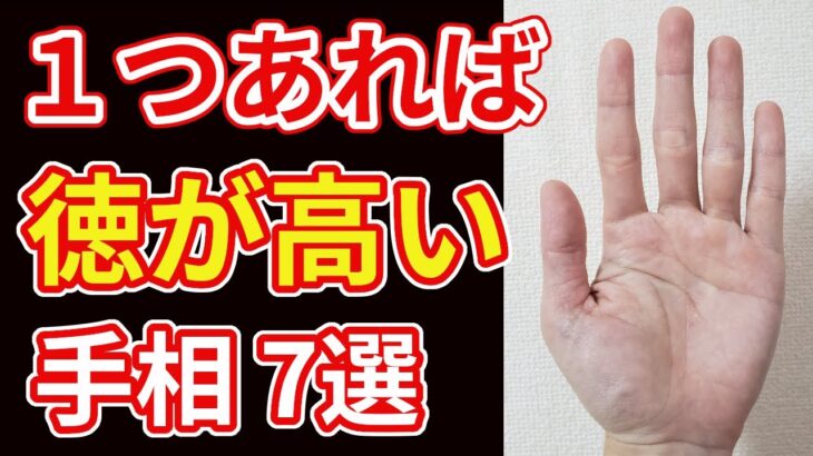 【手相占い】持っていれば高い徳を示すとされる手相７選！