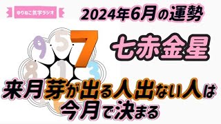 【占い】七赤金星2024年6月の運勢『来月芽が出る人出ない人は今月で決まる』#開運 #九星気学 #風水