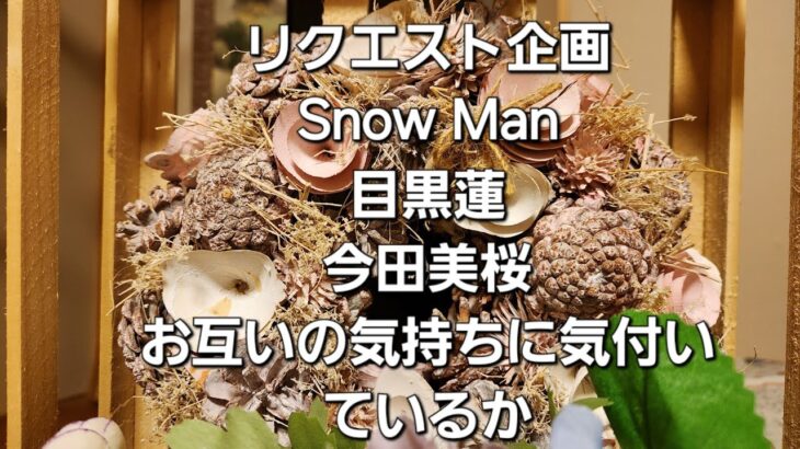リクエスト企画　Snow Man目黒蓮と今田美桜お互いの気持ちに気付いているかをタロットでみた