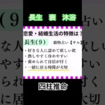 四柱推命の十二運星/長生・衰・沐浴の恋愛傾向・結婚生活の傾向とアドバイス