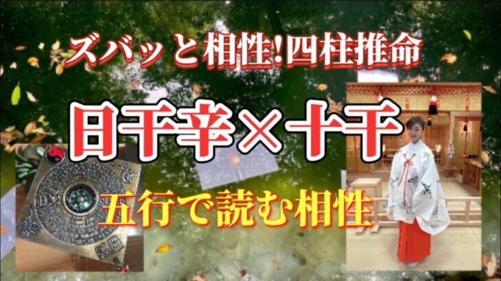 ズバッと相性!四柱推命〜日干辛と十干の相性