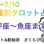 星座別タロット占い(7/1~7/10)天秤座から魚座さんまで#タロット占い