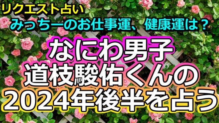 【リクエスト占い】なにわ男子道枝駿佑くんの2024年後半を占う【彩星占術】