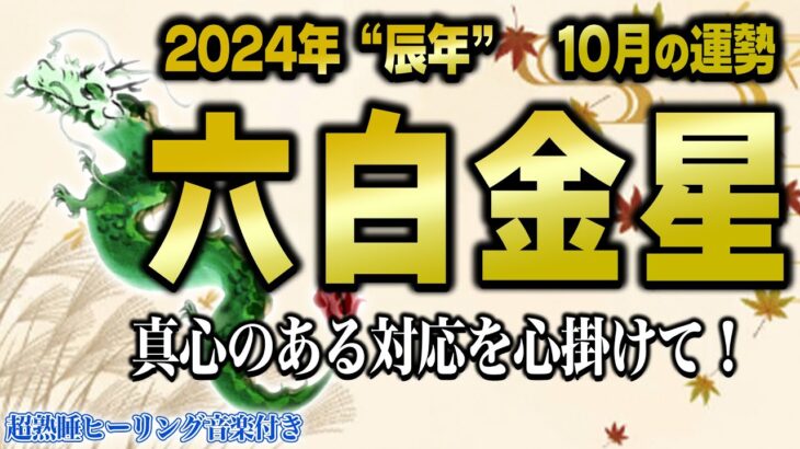 【占い】六白金星2024年10月の運勢【九星気学】信頼される月！周りの手を借りることでさらに強くなる【睡眠導入】【秀夏塾】