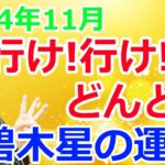 【占い】【行け！行け！どんどん！】九星気学2024年11月の三碧木星さんの開運予報全体運、仕事運、人間関係運、健康運、ラッキーアクション