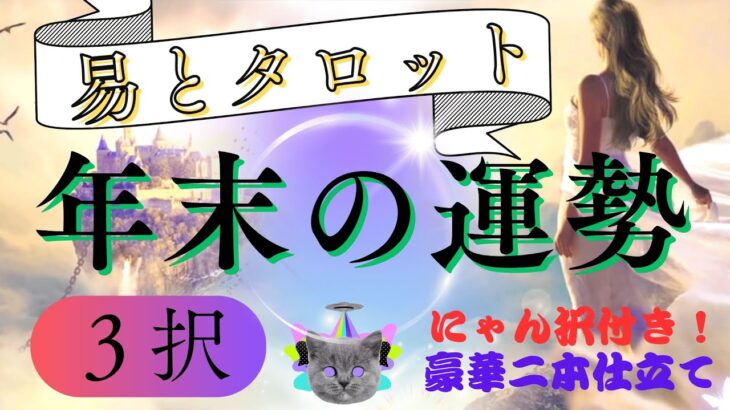 【易占い】ほっこり幸せな年の瀬へ♫年末の私はどうなるの💕早くも冬に備えて易3択🎲とタロット3択🐱の豪華2本仕立てで深堀り！秋の夜長のひとときを軽快な占い動画でお楽しみ下さい🌙