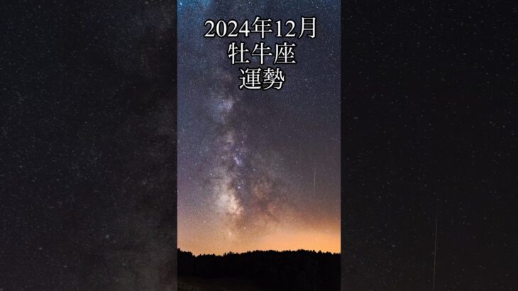 2024年12月牡牛座の運勢 #占い #星座占い