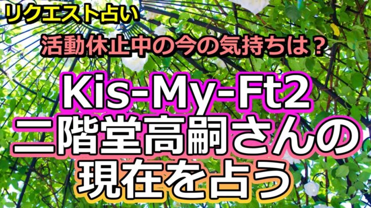 【リクエスト】Kis-My-Ft2二階堂高嗣さんの現在を占う【彩星占術】